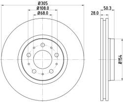 MINTEX féktárcsa MINTEX MDC1433C for VOLVO (MDC1433C)