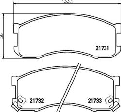 MINTEX Fékbetét készlet MINTEX MDB1582 for MAZDA, MITSUBISHI (MDB1582)