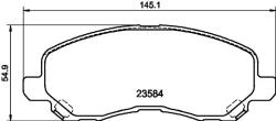 MINTEX Fékbetét készlet MINTEX MDB2134 for MITSUBISHI, CITROËN, DODGE, CHRYSLER, … (MDB2134)