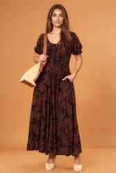 RohBoutique Rochie maxi dama cu imprimeu si maneca scurta Roh DR4852