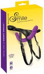 Sweet Smile Strap-On Sweet Smile Super Soft cu Dildo Dublu Detașabil