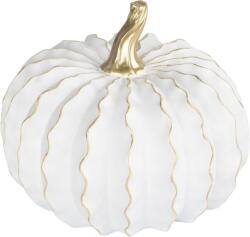 MagicHome Decoratiune dovleac MagicHome Nature alb-auriu din polyresin 20, 5 cm (8092418)