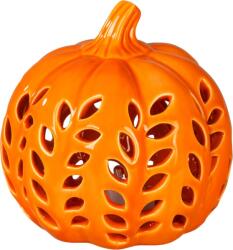 MagicHome Decoratiune dovleac cu lumina MagicHome Nature din portelan, 10, 6 cm (8092440)