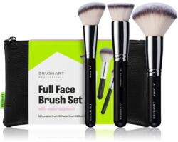 BrushArt Professional Full Face brush set with makeup pouch set de pensule cu geantă Black