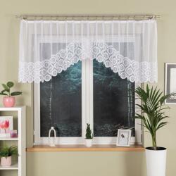 Markizeta Jacquard függöny, Felszerelésre kész, Malwina modell, 310x80 cm, Marquise, Fehér (MAR_80270)