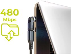 Mobile Origin CB13 240 W-os USB-C 540°-ban forgatható szürke adapter