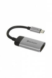 Verbatim Adapter, USB-C/HDMI, 4K, VERBATIM, alumínium-fekete (KV49143) - tutitinta