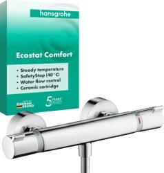 Hansgrohe Termostat de dus hansgrohe Ecostat Comfort, crom, cu SafetyStop, pentru 1 consumator (83917363)