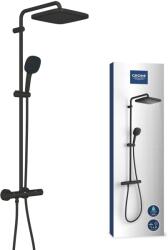 GROHE Sistem de dus GROHE Vitalio 250 cu termostat, negru, crom, 8lmin (674469)