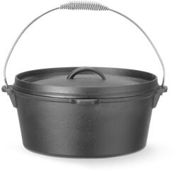 HENDI Vas Gusseisen HENDI, 7.2L, negru, ofenfest, cu capac si maner (5205845)