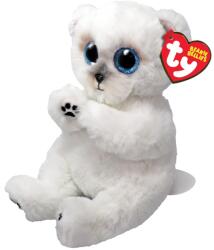 Ty Ursulet de Plus Ty Wuzzy Polar Bear Beanie Bellies Regular - 14cm, Moale, Cuddly (35570225)