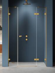 NEW TRENDY Eventa Gold Brushed zuhanyajtók 150 cm dönthető arany csiszolt/átlátszó üveg EXK-8238 (EXK8238)
