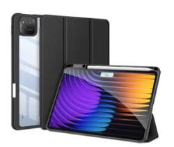 Dux Ducis TOBY tok álló, bőr hatású (aktív FLIP, oldalra nyíló, TRIFOLD, asztali tartó, ceruza tartó) FEKETE Xiaomi Pad 7 Pro / Pad 7 (GP-168768) - aqua