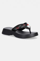 Melissa flip-flop FLATFORM + HELLO KITTY AND - fekete Női 40