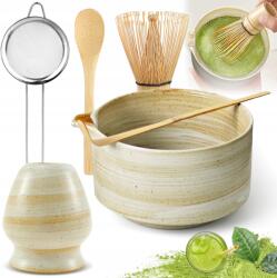 Matcha Teáskészlet, Matcha Seprű Szett, Matcha Habverővel 6IN1 (MATCHA001)
