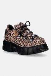 New Rock velúr sportcipő ANTE LEOPARDO CUERO, TOWER NEGRO+ lateral - barna Női 41