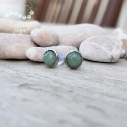 Kristály Jóga Shop Aventurin 6 mm-es nemesacél ásvány fülbevaló - kristalyjogashop - 1 499 Ft