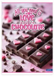 Lastva Füzet, LASTVA Love chocolate, A5, 52 lapos, vonalas (FLLCA552V)