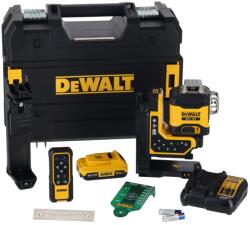 DEWALT Nivela laser cu linii 3 x 360°DeWalt DCLE34035D1, fascicul verde, 80/100m, cu acumulator XR 18V/2.0 Ah, cu valiza TSTAK (DCLE34035D1)