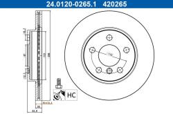ATE Disc frana ATE 24.0120-0265.1 (24.0120-0265.1) - automobilus