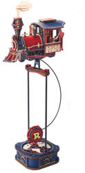 Rokr Puzzle 3D, pendul mecanic, Locomotiva rosie, 223 piese (MCD07)