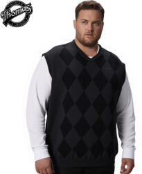 Thomas Jeans KÖTÖTT mellény fekete 0402.3003 (Méret 4XL)