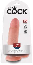 King Cock 7 Inch Dildo Realist cu Testicule și Ventuză Dildo