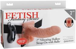 Fetish Fantasy Series Fetish Fantasy 7 Inch Vibrator Strap-On cu Ham Reglabil și Vibrații