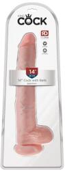 King Cock 14" Dildo realist cu testicule ventuză și compatibilitate strap-on Dildo