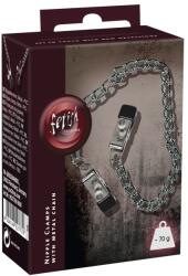 fetish Collection Boob Lanț cu Cleme pentru Sfârcuri Reglabile și Protecții din Cauciuc