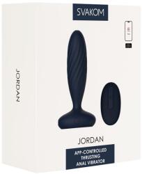 SVAKOM Jordan Vibrator Anal cu Mișcare, Vibrații, Aplicație și Telecomandă, Albastru