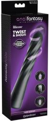 Anal Fantasy Elite Twist Ecstasy Negru Vibrator anal rotativ cu funcție thrust și 10 moduri de vibrații
