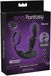 Anal Fantasy Elite Ass-Gasm IntiMotion Vibrator anal pentru prostată cu 4 motoare și telecomandă Negru