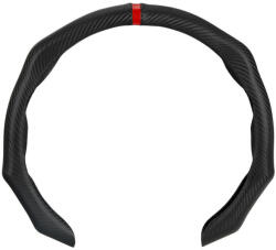 LAMPA Husă Volan Auto Microfibră Negru cu Cusătură Neagră L3307.9 (L3307.9)
