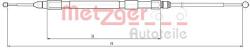 Metzger Autoteile Cablu, frana de parcare METZGER AUTOTEILE 10.4232 (10.4232)