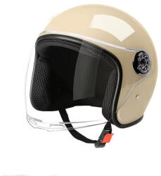 Fixato Casca moto/scuter unisex, cu vizor, marime universala 55-60cm, crem, FIXATO (casca-premium-crem-bis)
