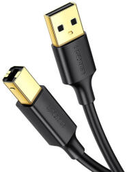 UGREEN US135 USB 2.0 AB nyomtatókábel, aranyozott, 1, 5 m (fekete)