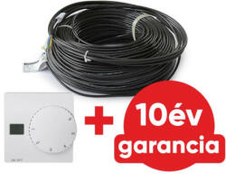 Falcon U-HEAT Cable elektromos fűtőkábel 2600 Watt - 149, 6 méter (18 W/m) + Manuális fali termosztát szobahőmérséklet és padlóhőmérséklet szenzorral szettben (falconset14)