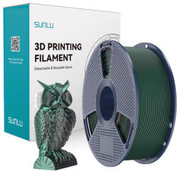 Sunlu PLA+ Silk két színű szál (fekete és zöld) (PLA+ Silk DC B G) - kontaktor