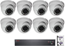 8 vari. dome kamerás HDCVI CP PLUS rendszer
