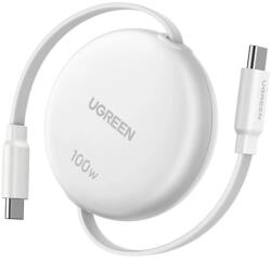 UGREEN L531 USB-C - USB-C kábel, PD 100 W, behúzható, 1 m (fehér)