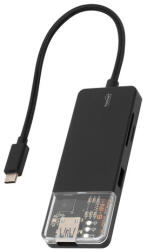 USE Home USBHUB6 dokkoló állomás, 4K HDMI, egér, billentyűzet, TF/microSD, SD, USB tároló, merevlemez, ~100 W PD, plug & play, LED visszajelzés