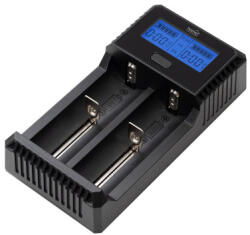 HOME SBC 2 akkumulátortöltő, Li-ion és Ni-Mh akkumulátorok töltésére, rövidzárlat elleni védelem, powerbank funkció, fordított polaritás érzékelés (SBC 2)