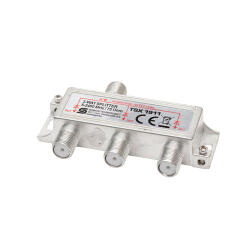 USE Home TSX 1911 F elosztó, HQ professzionális minőség, 75 Ohm, IP44, cink-ötvözet konstrukció, 5-2400 MHz, 3 utas, 1 bemenet, 3 kimenet (TSX 1911)