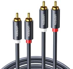 UGREEN kábel 2RCA (Cinch) 2RCA (Cinch) 1, 5 m (fekete) (10517) - kontaktor