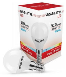 Asalite LED Izzó G45 mini gömb E14 6W 4000K (510 lumen) (ASA2430827075)