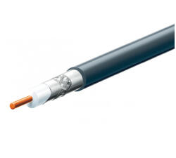 USE Home S 6TSV/BK koax kábel, 75 Ohm, PVC és PE szigetelés, réz bevonatú acél ér, alumínium + PET fólia 96 szál aluharisnya, 305m, fekete (S 6TSV/BK)