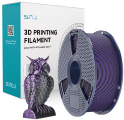 Sunlu PLA+ Silk két színű szál (fekete és lila) (PLA+ Silk DC B Pur)