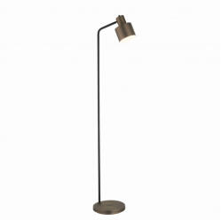 Endon Lighting ENDON Mayfield 1lt Floor Antique bronze plate & matt black 40W E27 GLS - ED-78706 (ED-78706)
