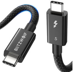 BlitzWolf BW-HDC8 USB-C-USB-C kábel, 240W, 1, 5m (fekete)